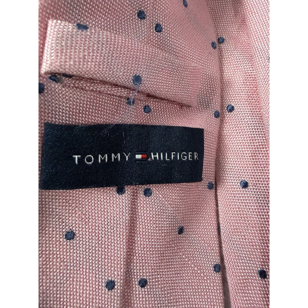 Tommy Hilfiger Mens Neck Tie Pink Geometric Styles